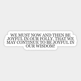 Friedrich Nietzsche  "The Gay Science" Book Quote Sticker